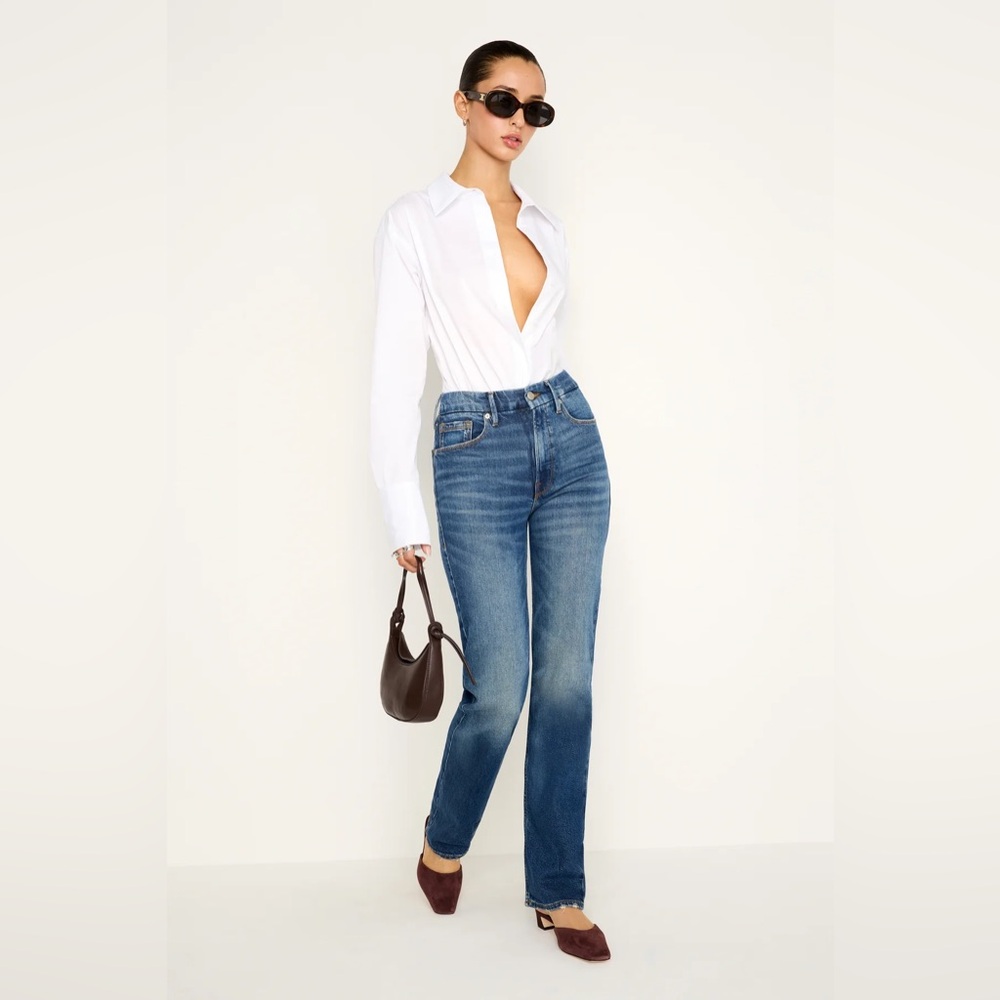 NWT Good American Good Icon Straight Jeans Size 20